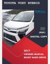 TOYOTA VOXY 2017 OWNERS MANUAL